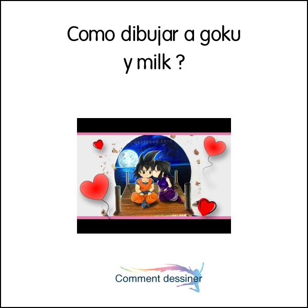 Como dibujar a goku y milk